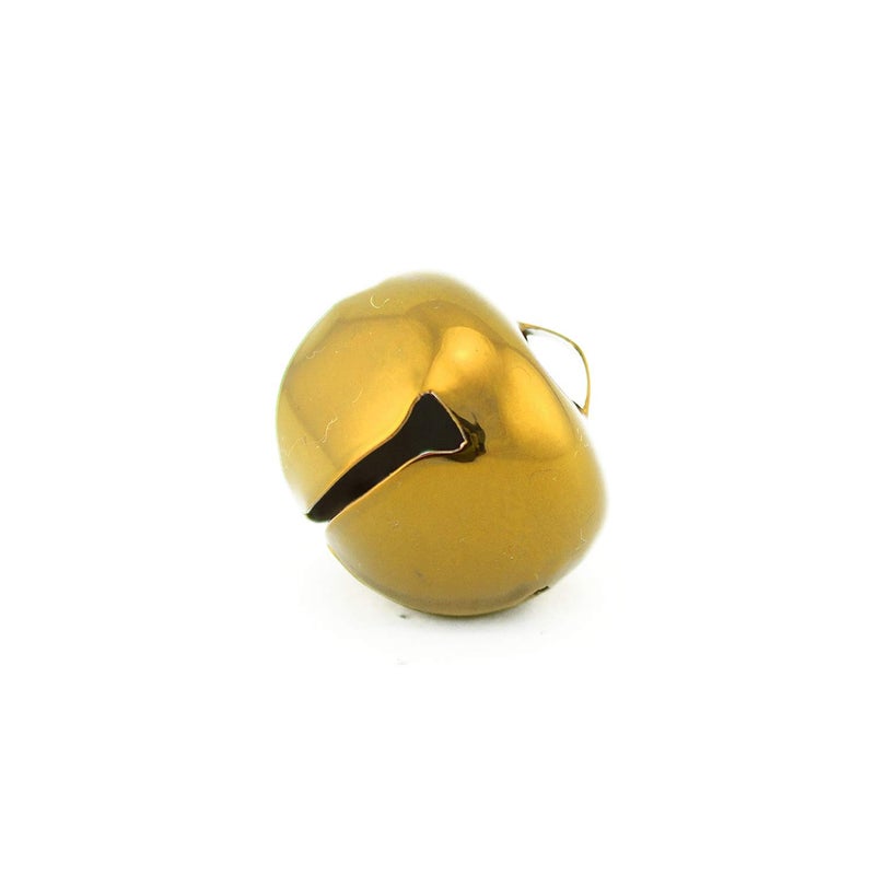 Art Cove 1.5 Inch 36mm Extra Large Giant Jumbo Craft Gold Jingle Bells 2 Pieces - Image 1